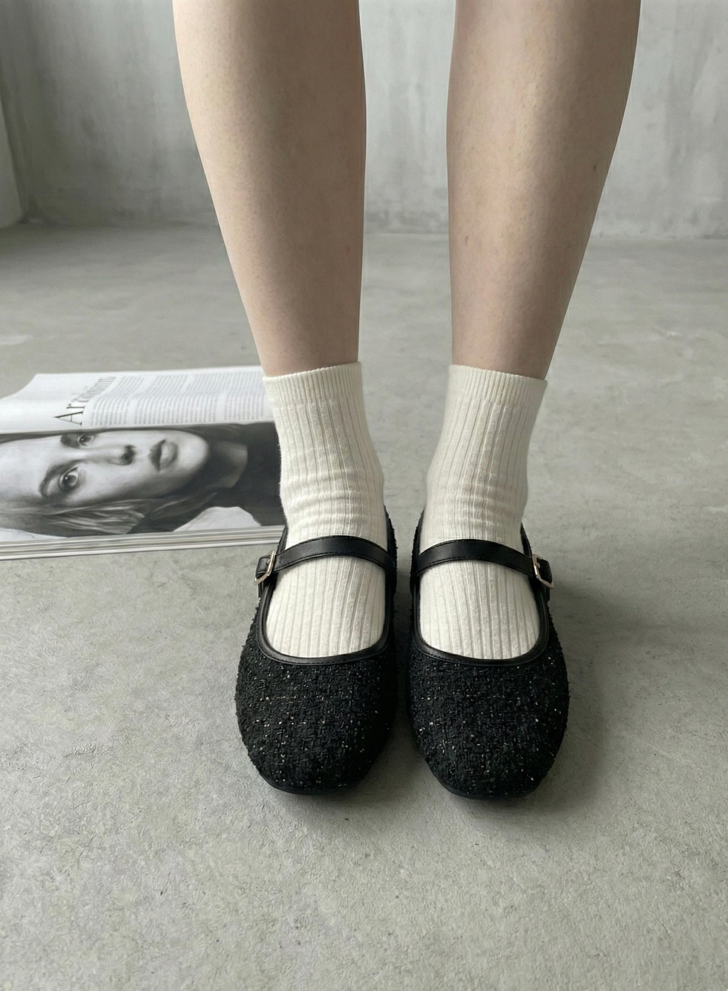 LADY KADIN TÜVİT KETEN BABET MARY JANE