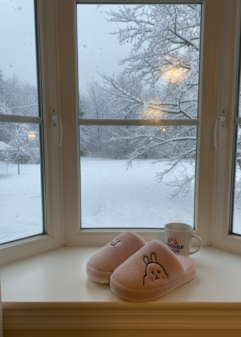 Rabbit Gri Kadın Ev Terliği 2'li Set