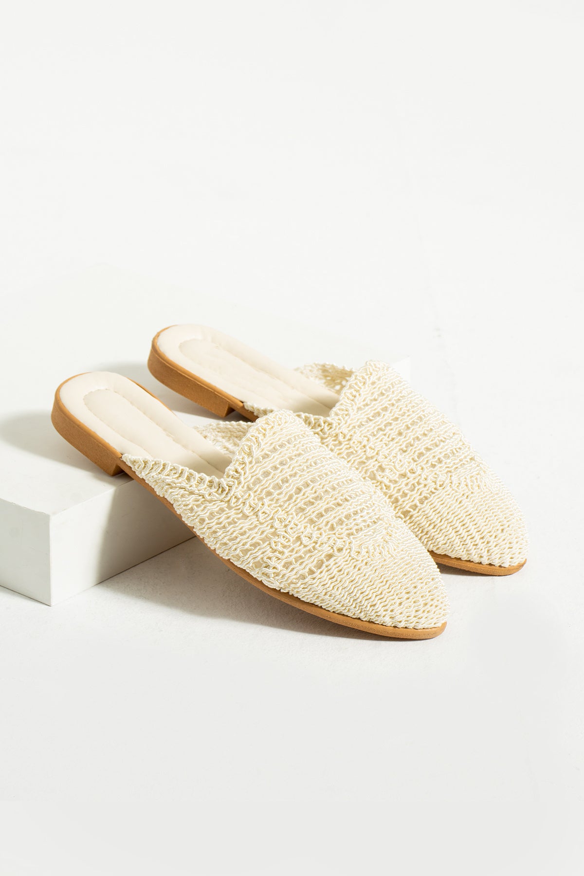 Venice Kadın Günlük Konforlu Örme Işlemeli Terlik Hasır Tatil Çeyiz