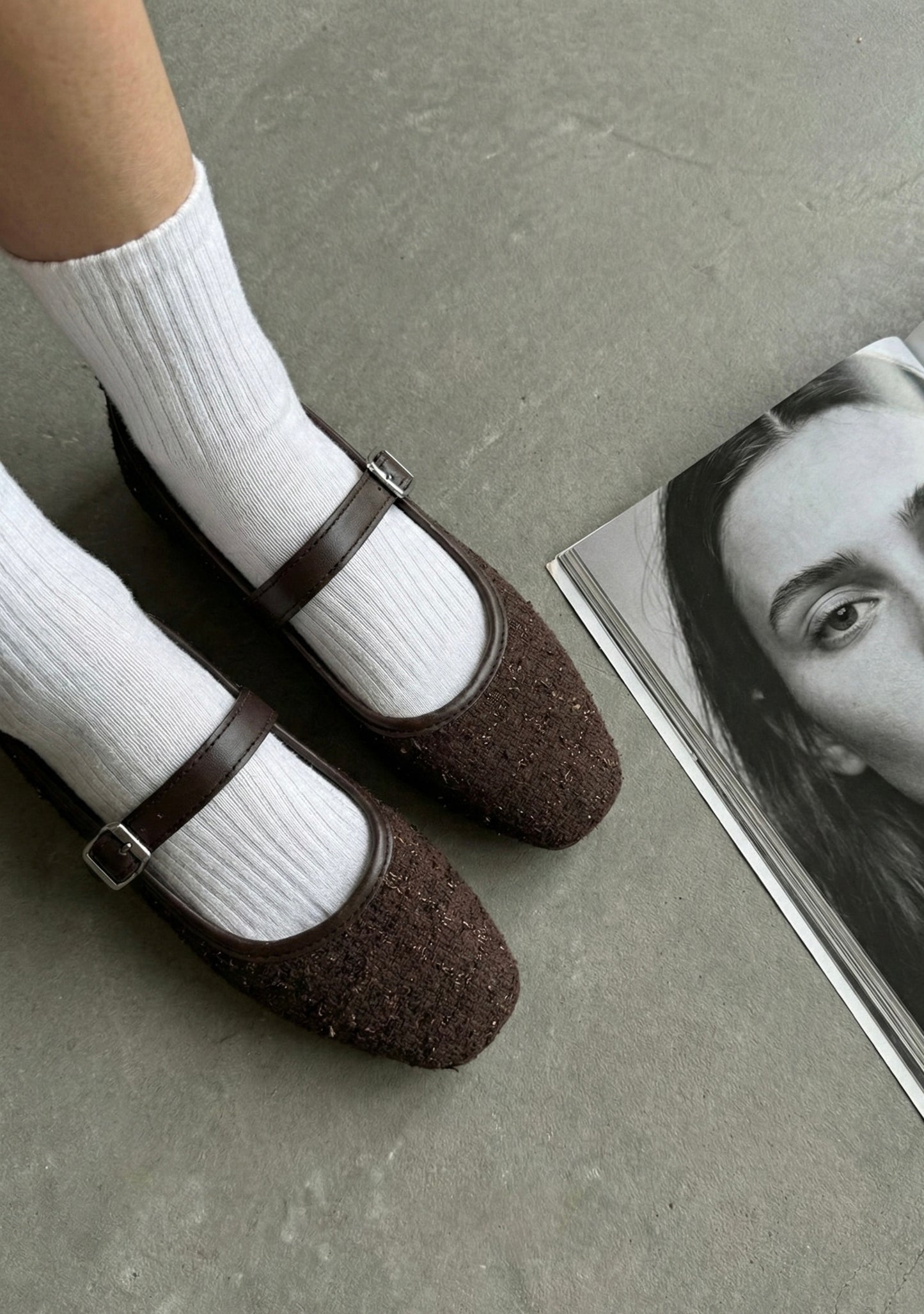 LADY KADIN TÜVİT KETEN BABET MARY JANE