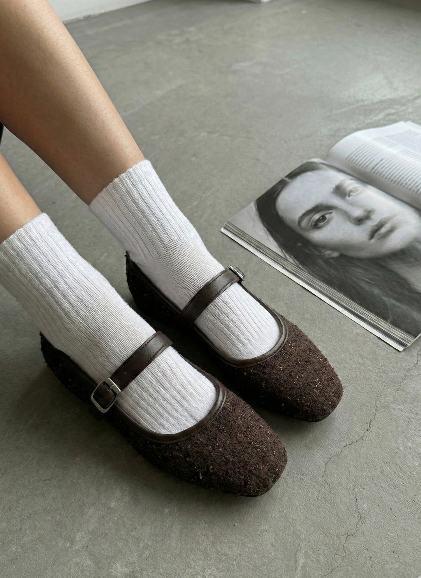 LADY KADIN TÜVİT KETEN BABET MARY JANE