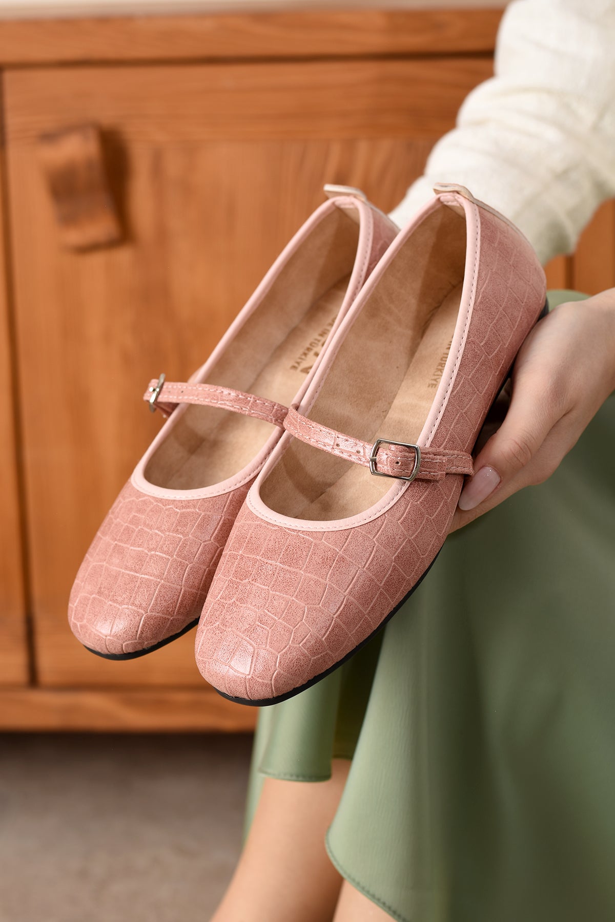 Mia Kadın Babet Rahat Hafif Ses Yapmaz Ortopedik Günlük Ayakkabı Babet Ev Ofis Dış Mekan Ayakkabı