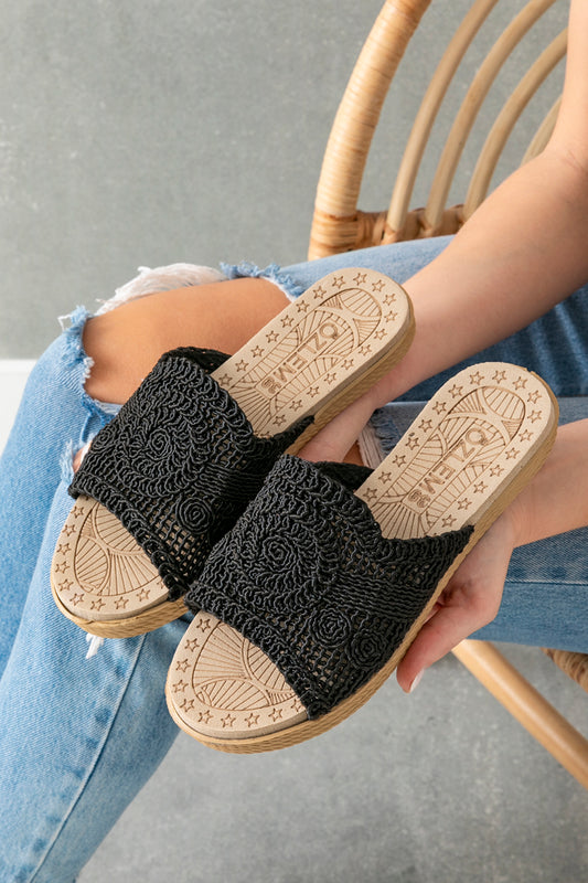 Step Kadın Ultra Yumuşak Soft Taban İnce Topuk Ortopedik İçi Pedli Örgü Dantel Günlük Terlik