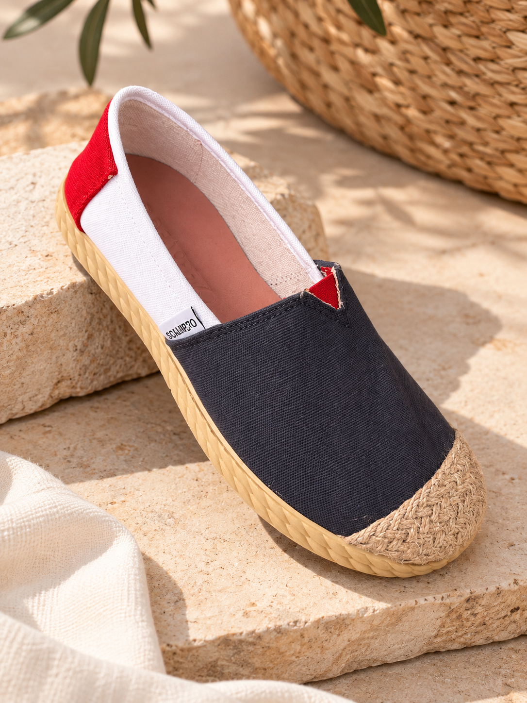 HASIR DETAY LACİVERT ESPADRİL