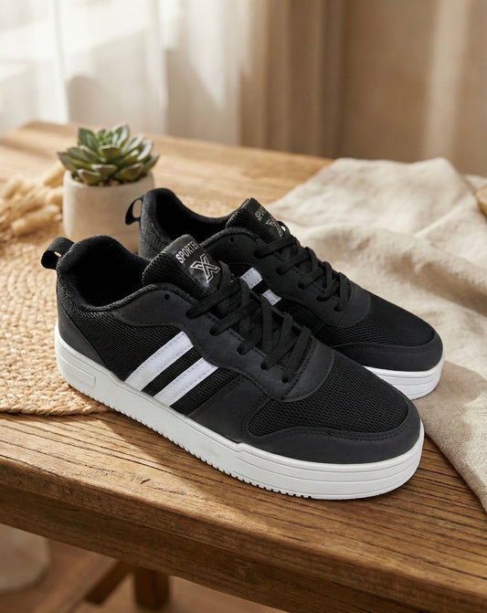 SPORTEX GÜNLÜK SPOR AYAKKABI SİYAH/BEYAZ